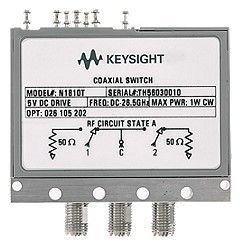 Коаксиальный коммутатор Keysight (Agilent) N1810TL, постоянный ток до 26,5 ГГц, SPDT